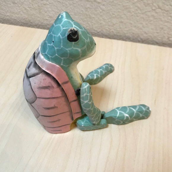 Elephant, Giraffe, Frog & Egg.Handmade Wooden Figurines from Indonesia. Folk Art - Picture 15 of 17